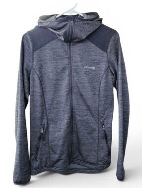 Women's COLUMBIA SPORTSWEAR COMPANY Gray Fleece Lightweight Jacket Sz Medium